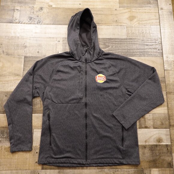 The North Face Ridgewall Soft Shell Hoodie Men’s XL Gray Lay’s Logo Branded - Picture 1 of 12